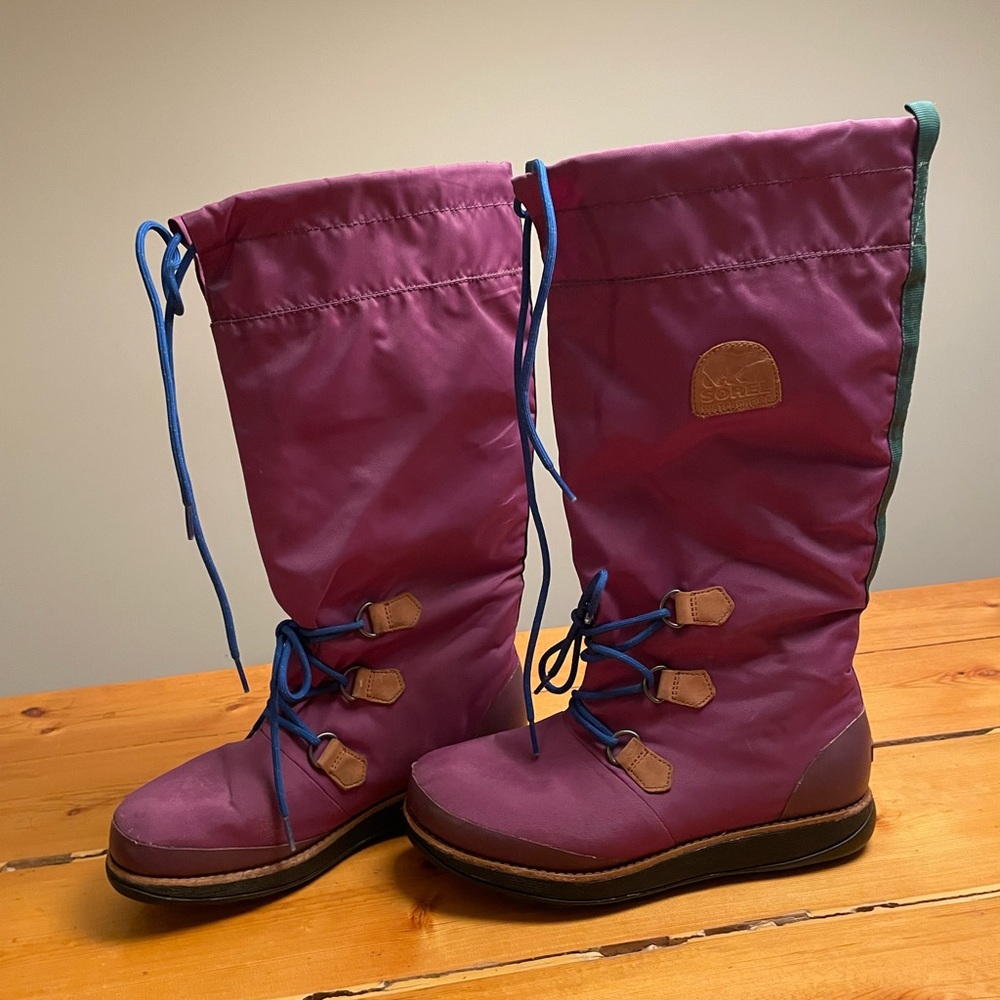 SOREL - size 8 vintage felt lined snow boots
